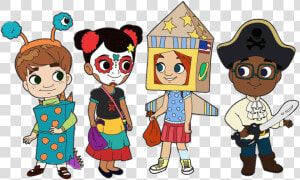 Nina And Her Friends Ready For Halloween   Nina World Nina The Babysitter  HD Png Download