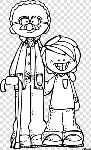 Visiting Grandparents Clipart Black And White  HD Png Download