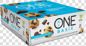 One Protein Basix Bar Cookie Dough Chocolate Chunk   Iss One Basix Protein Bar 12 Bars Triple Chocolate  HD Png Download