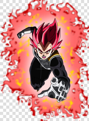 Vegeta Super Saiyan God With Aura By Aashan daodr58   Super Saiyan Red Vegeta  HD Png Download