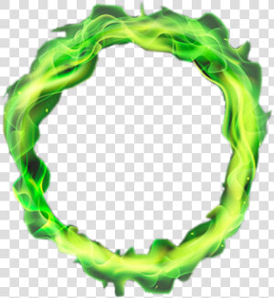 Green Circle Flames Png Download   Circle Fire Effect Png  Transparent Png