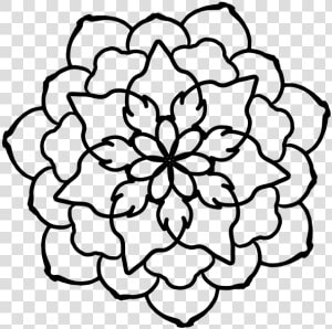 Flower  Cute Pretty  Design  Florals  Black And White   Cute Flower Design Png  Transparent Png