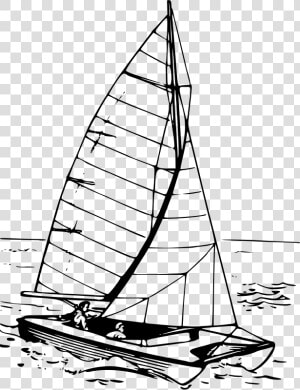 Sailing Boat Clipart Water Vehicle   Catamaran Boat Drawing  HD Png Download