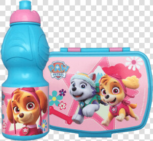 Skye Paw Patrol Lunchbox  amp  Bottle Set   Mancs Őrjárat Kulacs  HD Png Download