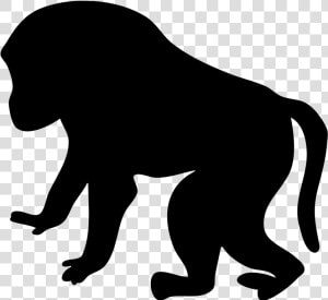 Free Stock Photo   Outline Baboon Clipart Black And White  HD Png Download