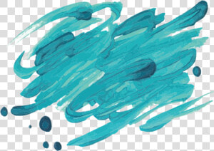 Ftestickers Watercolor Inkbrush Brushstrokes Teal Blue   Sport Definition  HD Png Download