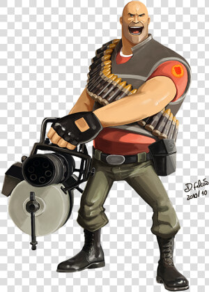 Transparent Video Game Character Png   Heavy Team Fortress 2 Art  Png Download