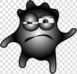 Germ  Cartoon  Frown  Sick  Nasty  Infected  Dirty   Germ Clip Art  HD Png Download