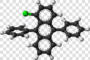 1 Chloro 9 10 Diphenylanthracene Molecule Ball  HD Png Download