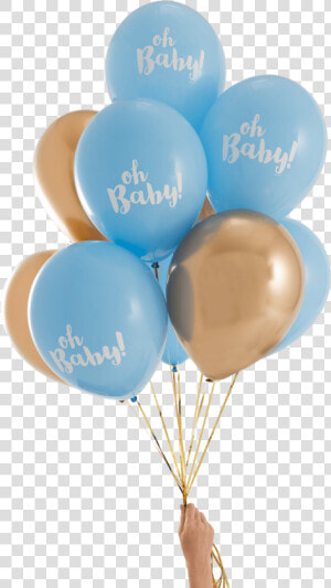 Transparent Party Ballons Png   Balloon Blue Gold Png  Png Download