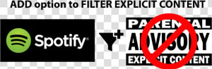 Spotify Needs An Explicit Filter Button   Sign  HD Png Download