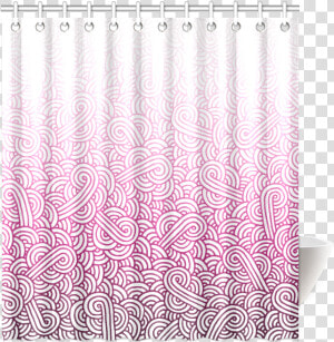 Gradient Pink And White Swirls Doodles Shower Curtain   Paisley  HD Png Download