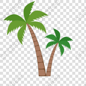 Coconut Tree Green   Coconut Trees Vector Free  HD Png Download