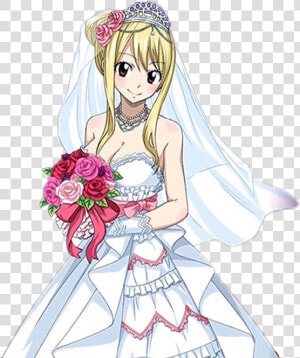 Lucyheartfilia Fairytail Wedding Cute Pretty Freetoedit   Lucy Heartfilia Wedding Dress  HD Png Download