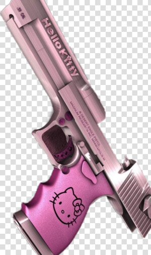 Kunst Hello Kitty Gun Pink Poster Funny Desert Eagle   Pistols Airsoft Hello Kitty  HD Png Download