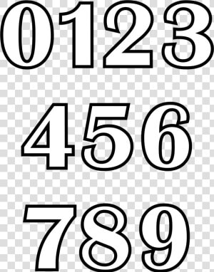 123 Png Black And White   Numbers For Kids Coloring  Transparent Png