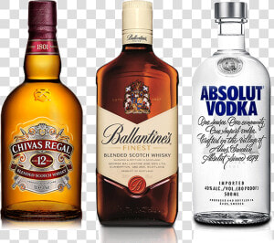 御玖轩 Absolute Vodka 500ml Chivas Regal 12 Years 500ml   Absolute Whisky  HD Png Download