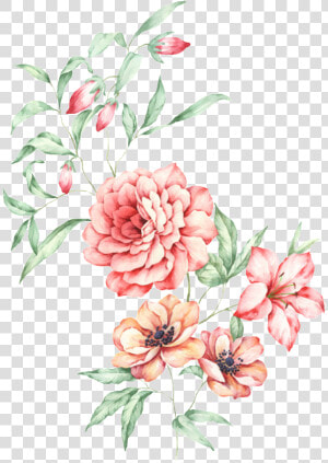 Watercolor Floral Bouquet Png   Watercolor Painting  Transparent Png