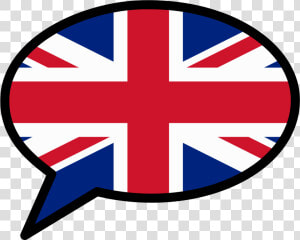 English Speech Balloon   English Flag Speech Bubble  HD Png Download