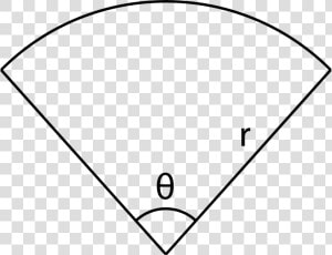 Diagram Of A Sector Showing R Radius And Θ Angle   Shape Of A Sector  HD Png Download