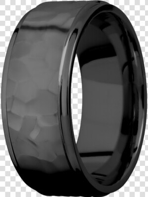 Men S Black Zirconium Rock Hammered Customizable Ring   Bangle  HD Png Download