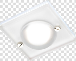 Ip65 Gu10 50w Square Frosted Glass Downlight In White   Sink  HD Png Download