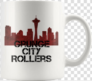 Grunge City Rollers White Mug   Coffee Cup  HD Png Download