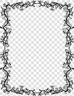 Flourish Border Png   Fall Leaves Border Black And White  Transparent Png