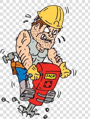 Engineering Clipart Service Engineer   Construction Worker Jackhammer  HD Png Download