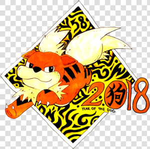 Year Of The Growlithe   Cartoon  HD Png Download