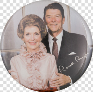 Nancy And Ronald Reagan Color Portrait Political Button   Ronald And Nancy Reagan  HD Png Download