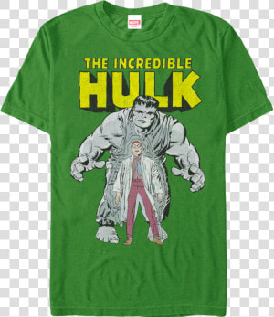 Man Or Monster Incredible Hulk T shirt   Bruce Banner And Hulk Comic  HD Png Download