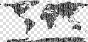 World Map Bubbles Clip Arts   Globe Map Black White  HD Png Download