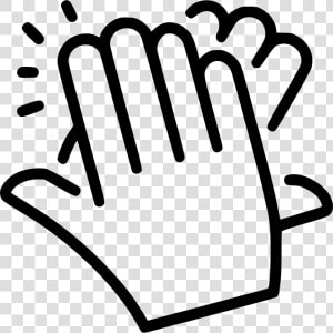 Clap   Clapping Hands Black And White  HD Png Download