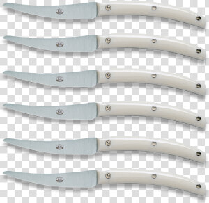 Convivio Steak Knife  White Set Of 6   Blade  HD Png Download