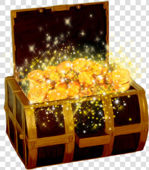 Empty Treasure Chest Clipart   Gold Treasure Box Png  Transparent Png