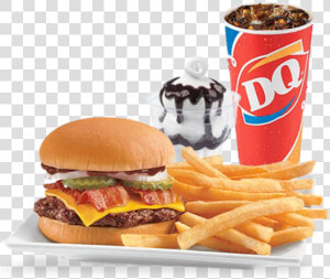 Kc Bbq Bacon Cheeseburger Lunch   Dairy Queen  HD Png Download