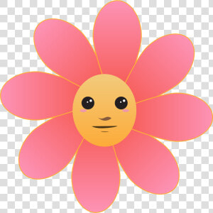 Flower Face Clip Arts   Flower Face Clipart  HD Png Download