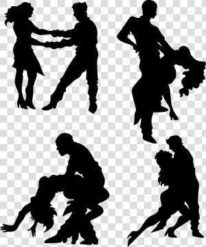 Silhouette Couples Dancing  HD Png Download