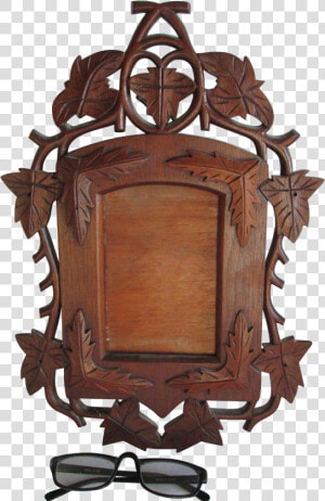 Antique Hand Carved Folk Art Picture Frame   Wood  HD Png Download