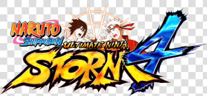 The First Ultimate Ninja Storm Title For The New Generation   Naruto Shippuden Ultimate Ninja Storm 4 Logo  HD Png Download