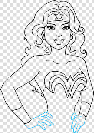 How To Draw Wonder Woman   Wonder Woman Drawing Easy  HD Png Download