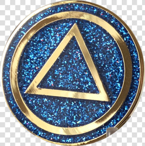 Aa Circle Triangle Logo Reflex Blue Glitter Gold Plated   Green Circle With Triangle Logo  HD Png Download