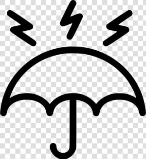 Umbrella Rainfall Thunder Lightning Protection Safety   Lightning Protection Icon  HD Png Download