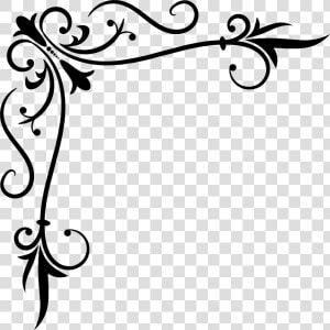 Corner Scroll Clip Art Png   Corner Design Transparent  Png Download