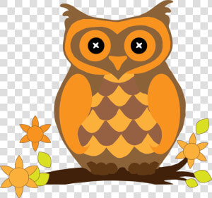 Owl vertebrate bird   Fall Owl Clip Art  HD Png Download