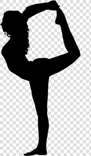 Aerial Yoga Asana Exercise Silhouette   Yoga Dancer Pose Silhouette  HD Png Download