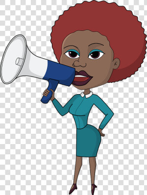 Business Woman With Megaphone Clipart   Megaphone  HD Png Download