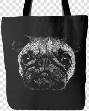 Pug Face Tote Bag   Tote Bag  HD Png Download