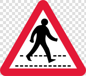 Traffic Signs Pedestrian Crossing  HD Png Download